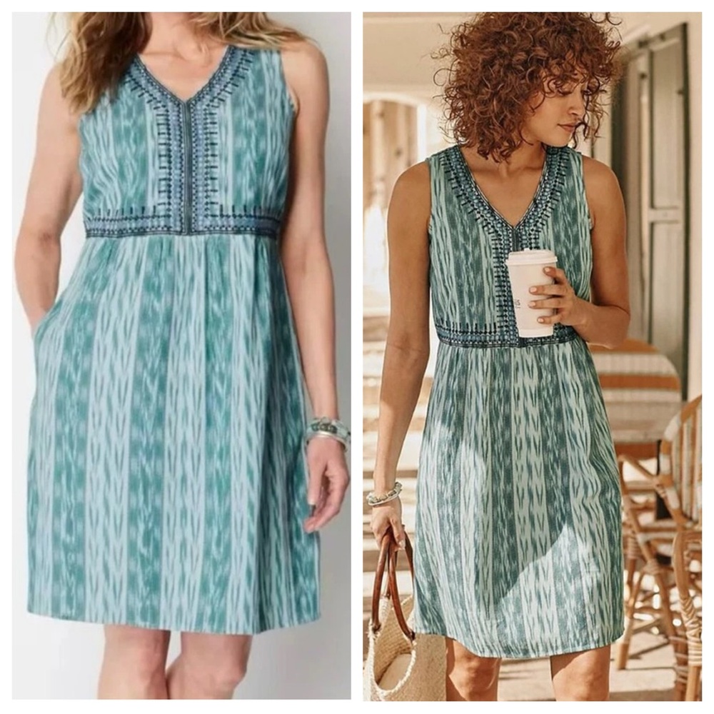 J. Jill Ikat Linen Dress